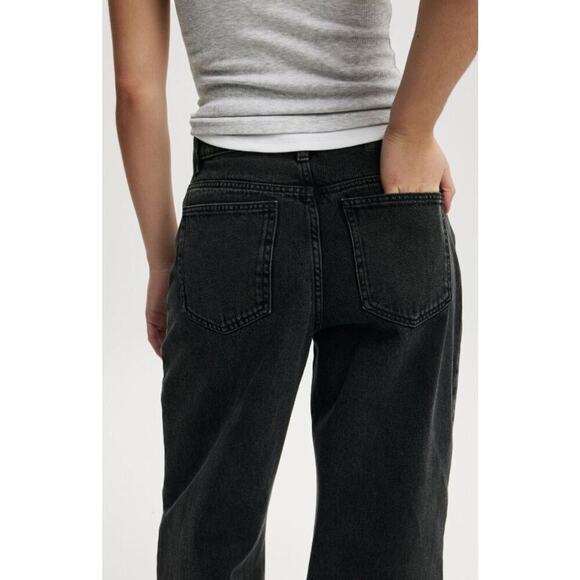 Cotton On 30 Jeans Relaxed Wide Leg Black Stretch Baggy Fit High Rise Denim NEW - Picture 3 of 12